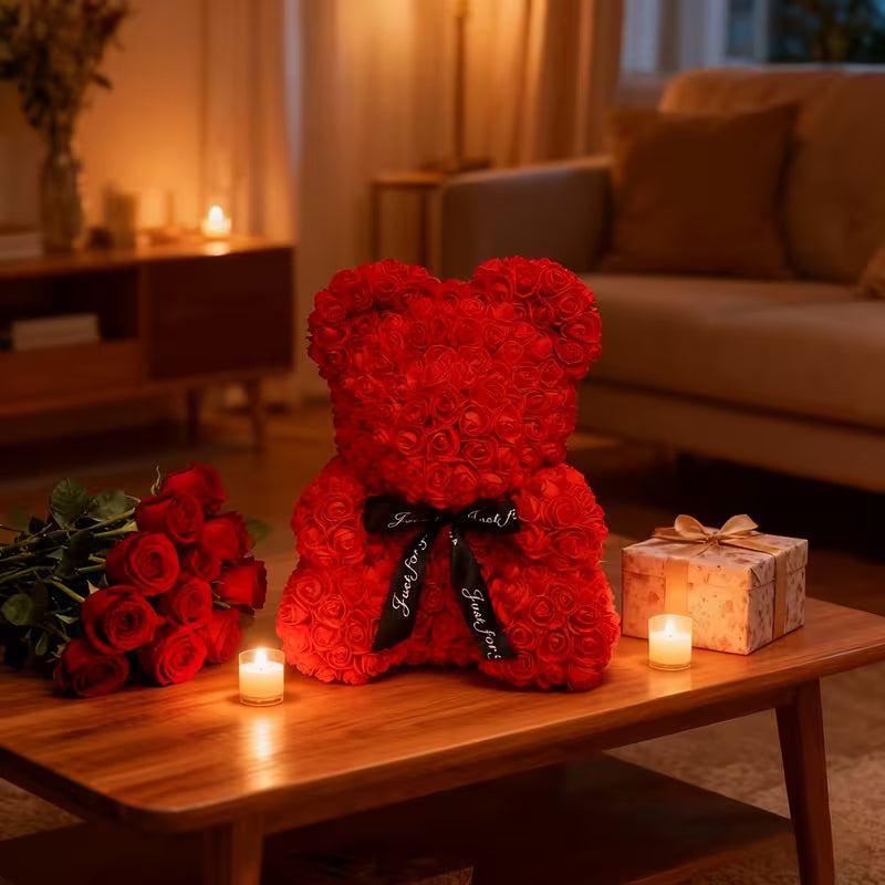 Ursuleț din Trandafiri – Cadou Special de Valentine’s Day